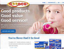 Tablet Screenshot of goodcoproducts.com